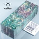 Esche Maser Griffblock stabilisiert | 120x40x30 | acryholz | 2403