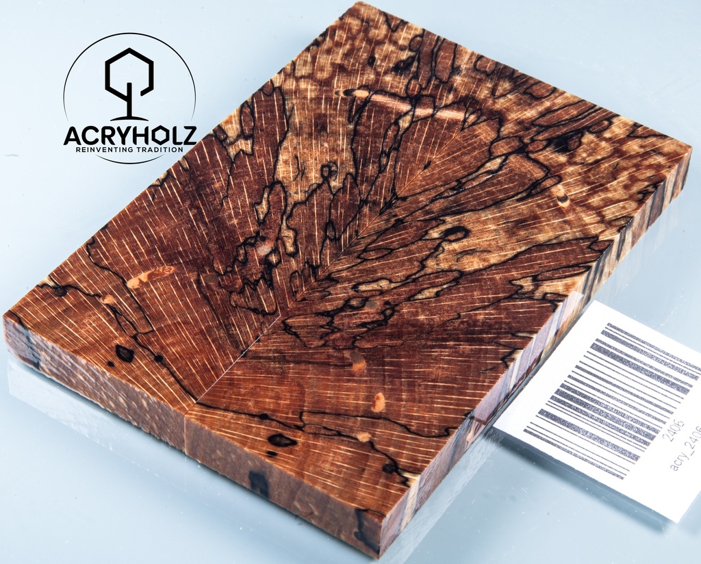 Buche gestockt stabilisiert Griffschalen | 120x40x10 | Messergriff 2406