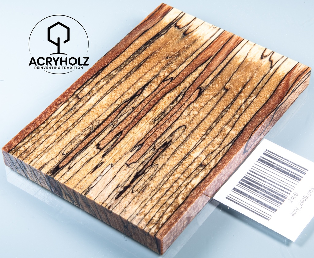 Buche gestockt stabilisiert Griffschalen | 120x40x10 | Messergriff 2409