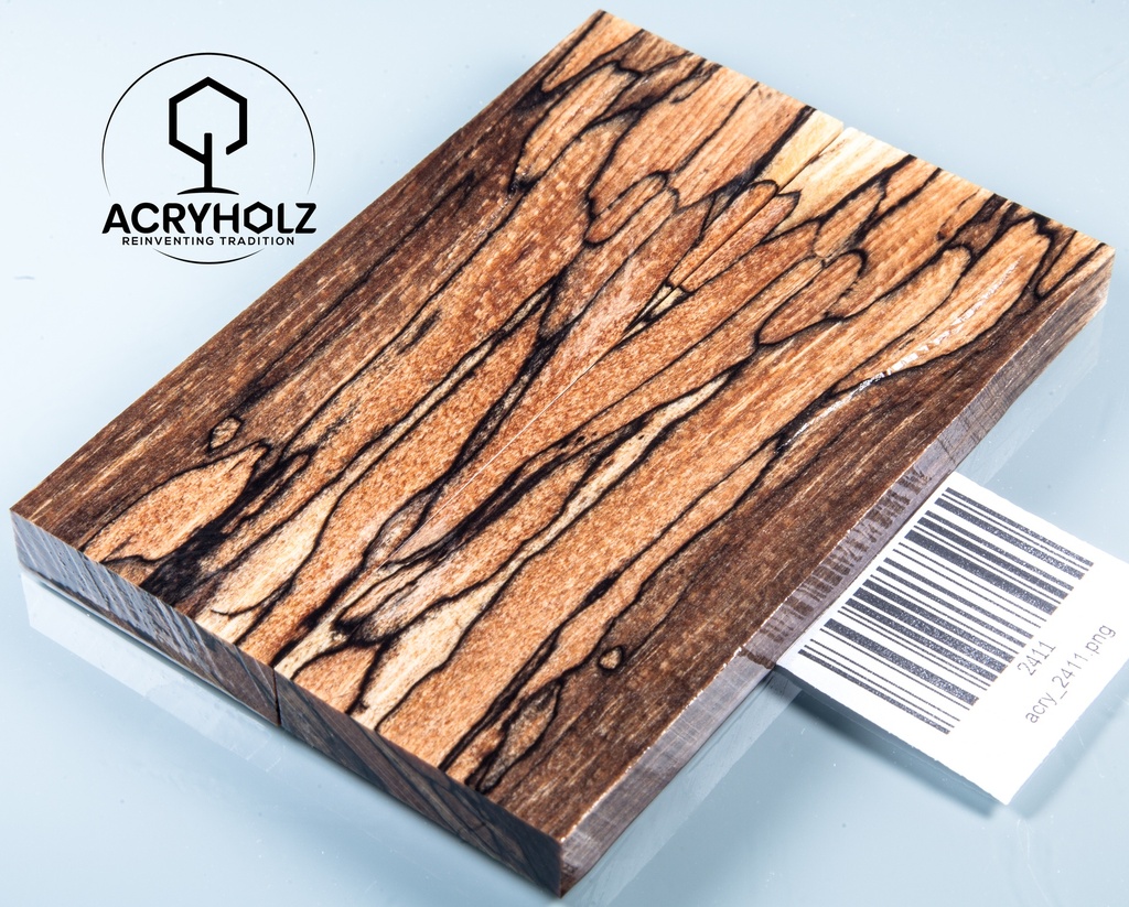 Buche gestockt stabilisiert Griffschalen | 120x40x10 | Messergriff 2411