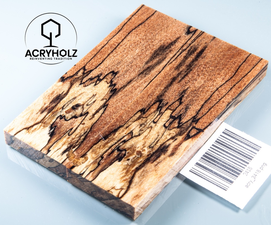 Buche gestockt stabilisiert Griffschalen | 120x40x10 | Messergriff 2418