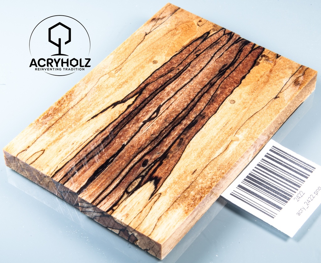 Buche gestockt stabilisiert Griffschalen | 120x40x10 | Messergriff 2422