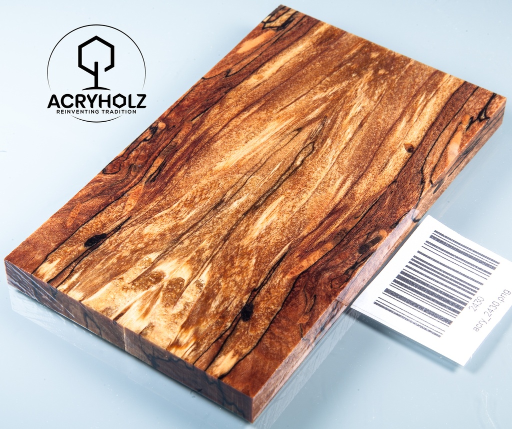 Buche gestockt stabilisiert Griffschalen | 140x40x10 | Messergriff 2430
