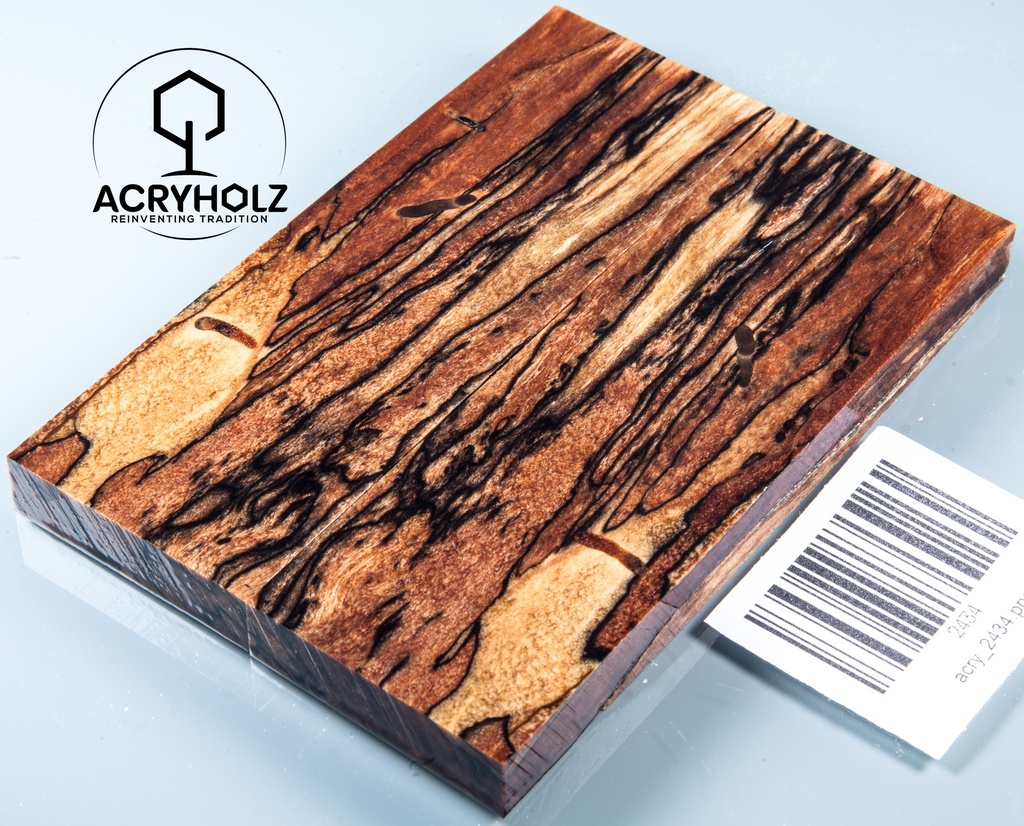 Buk Spalted Stabilizowany Okładziny Rękojeści | 120x40x10 | Rękojeść Noża 2434