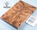 Walnuss Maser Griffschalen stabilisiert | 130x40x10 | acryholz | Messergriff | 2435