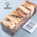 Buche gestockt stabilisiert Griffblock | 120x40x30 | Messergriff 2461