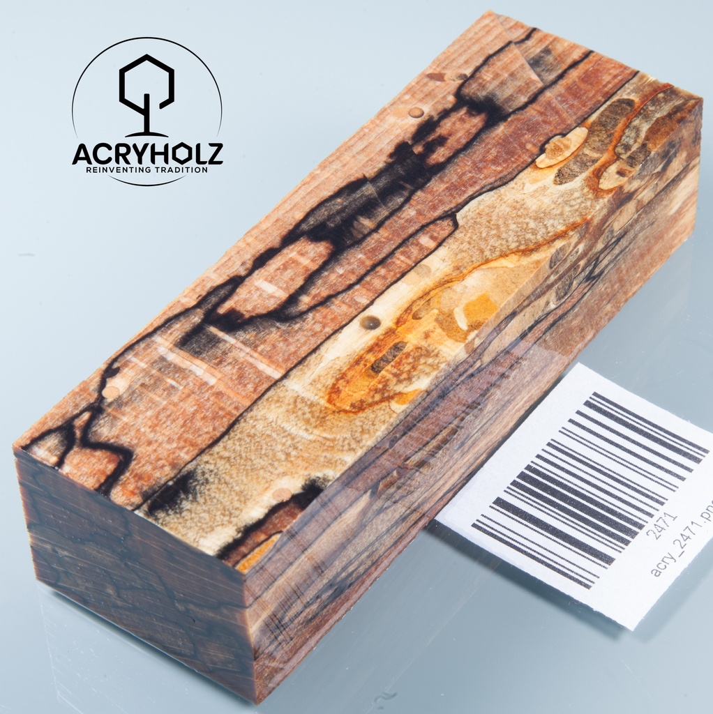 Buche gestockt stabilisiert Griffblock | 120x40x30 | Messergriff 2471
