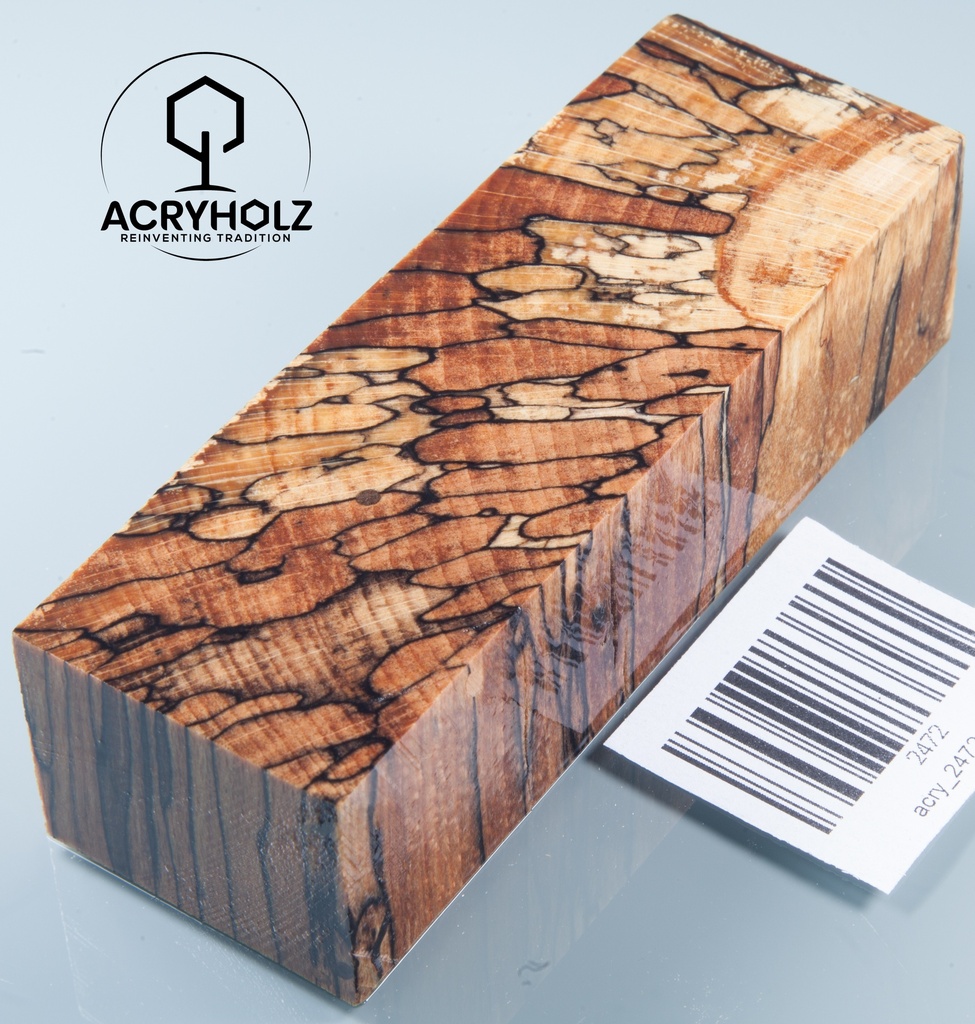 Buche gestockt stabilisiert Griffblock | 120x40x30 | Messergriff 2472