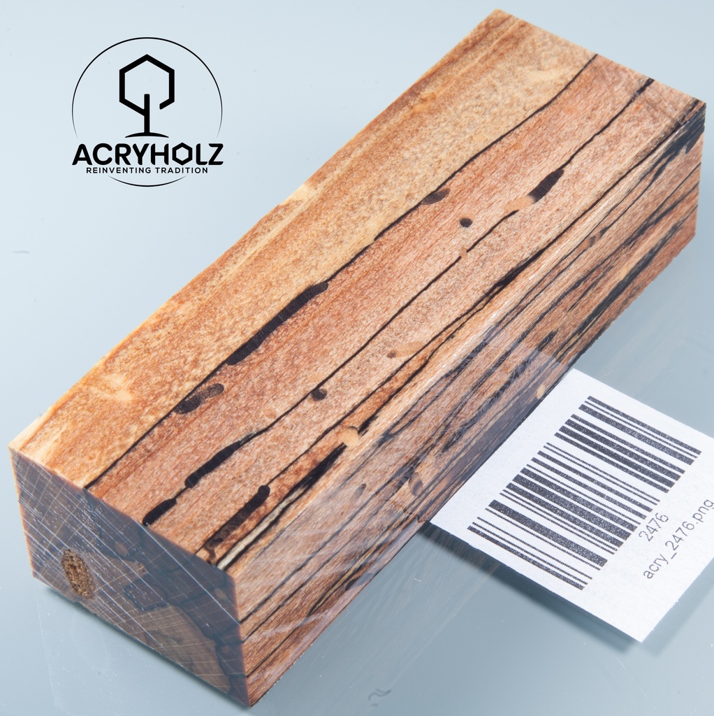 Buche gestockt stabilisiert Griffblock | 120x40x30 | Messergriff 2476