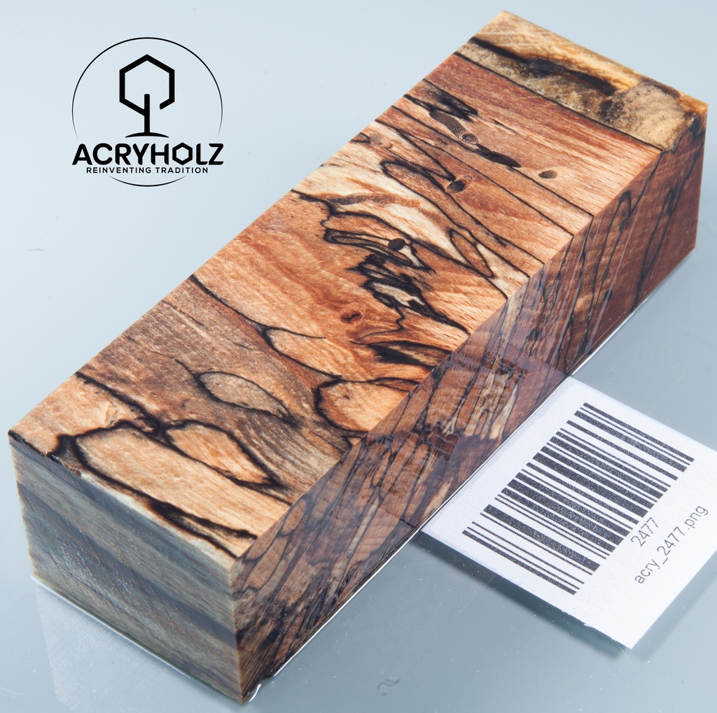 Buche gestockt stabilisiert Griffblock | 120x40x30 | Messergriff 2477