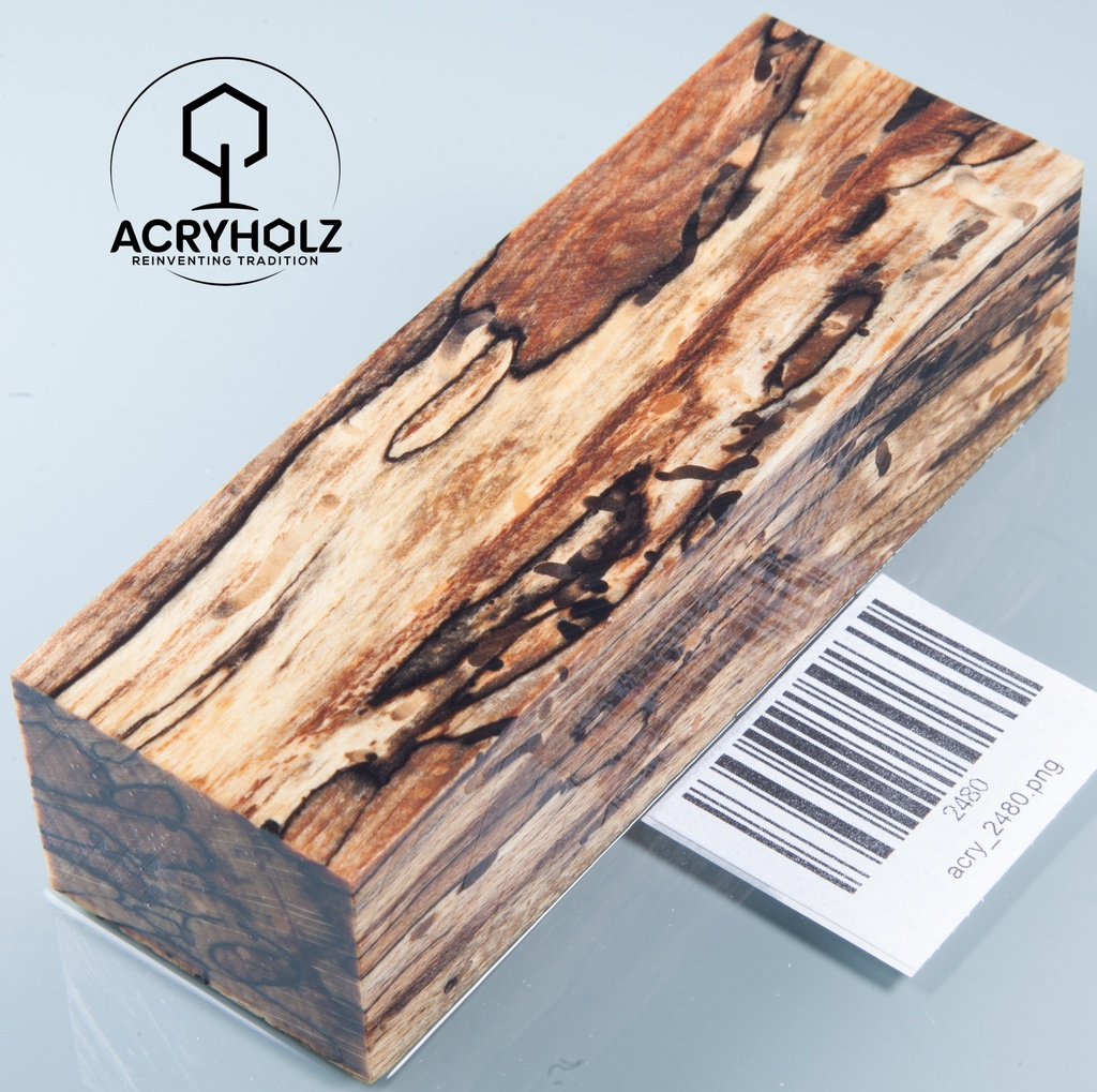 Buche gestockt stabilisiert Griffblock | 120x40x30 | Messergriff 2480