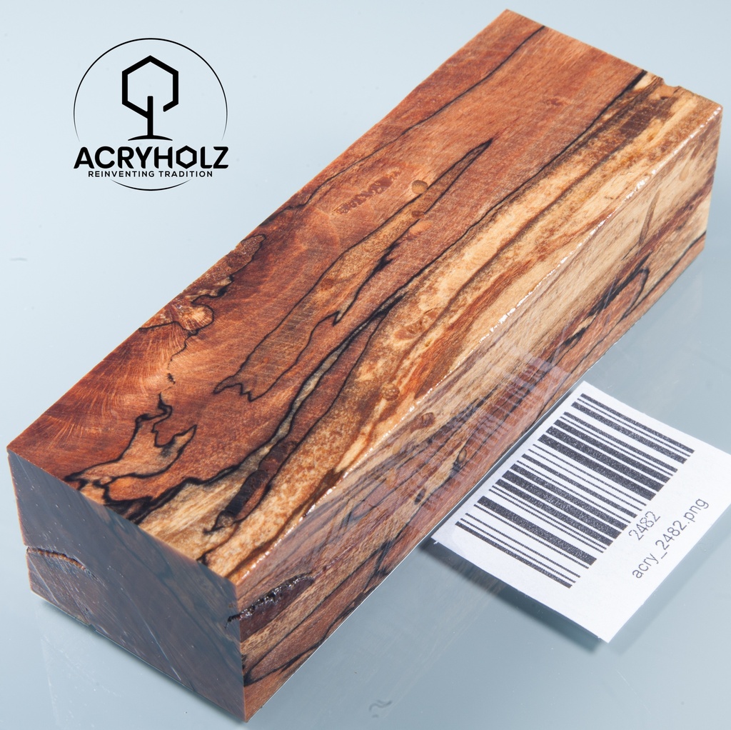Buche gestockt stabilisiert Griffblock | 120x40x30 | Messergriff 2482