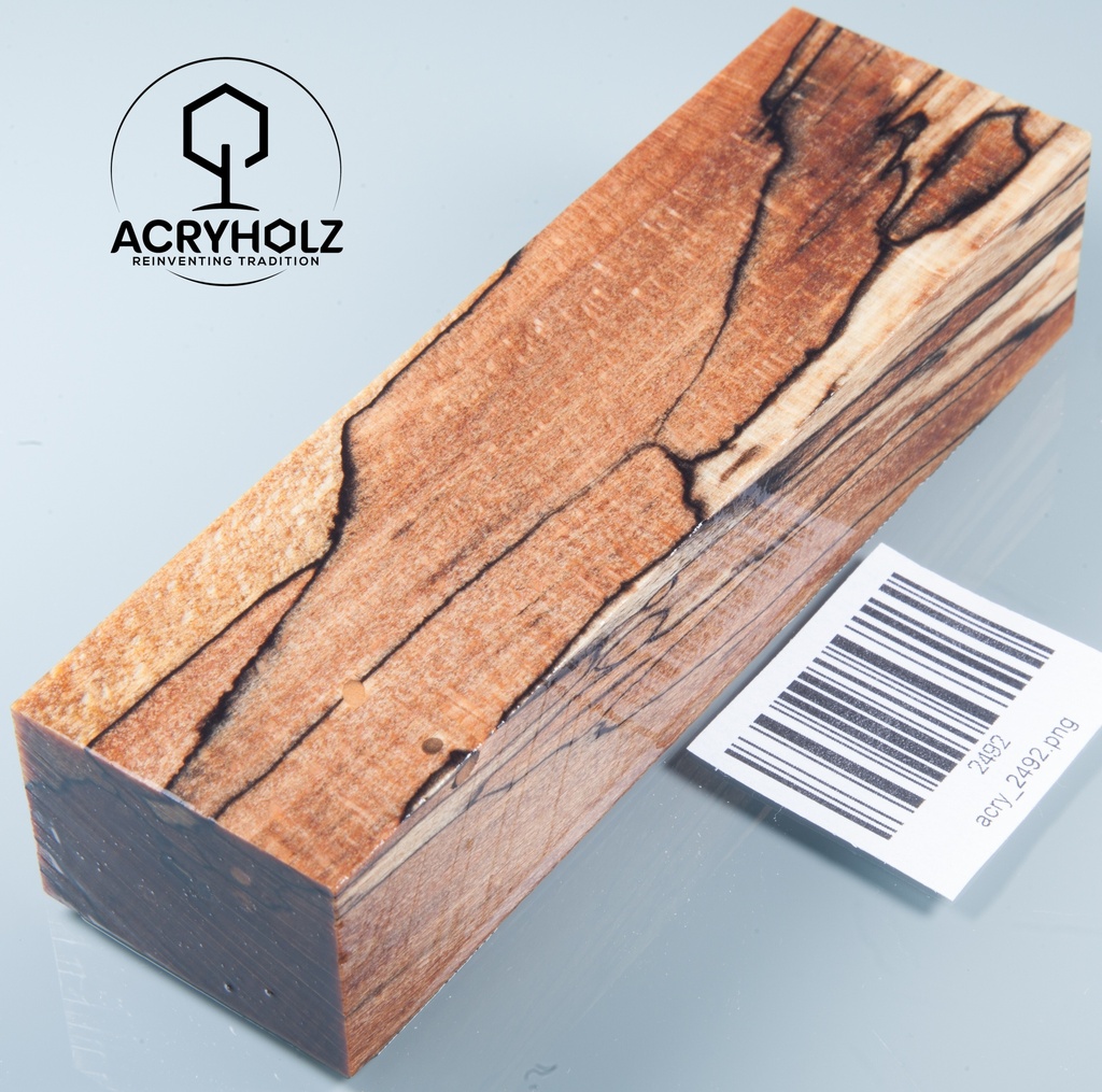 Buche gestockt stabilisiert Griffblock | 140x40x30 | Messergriff 2492