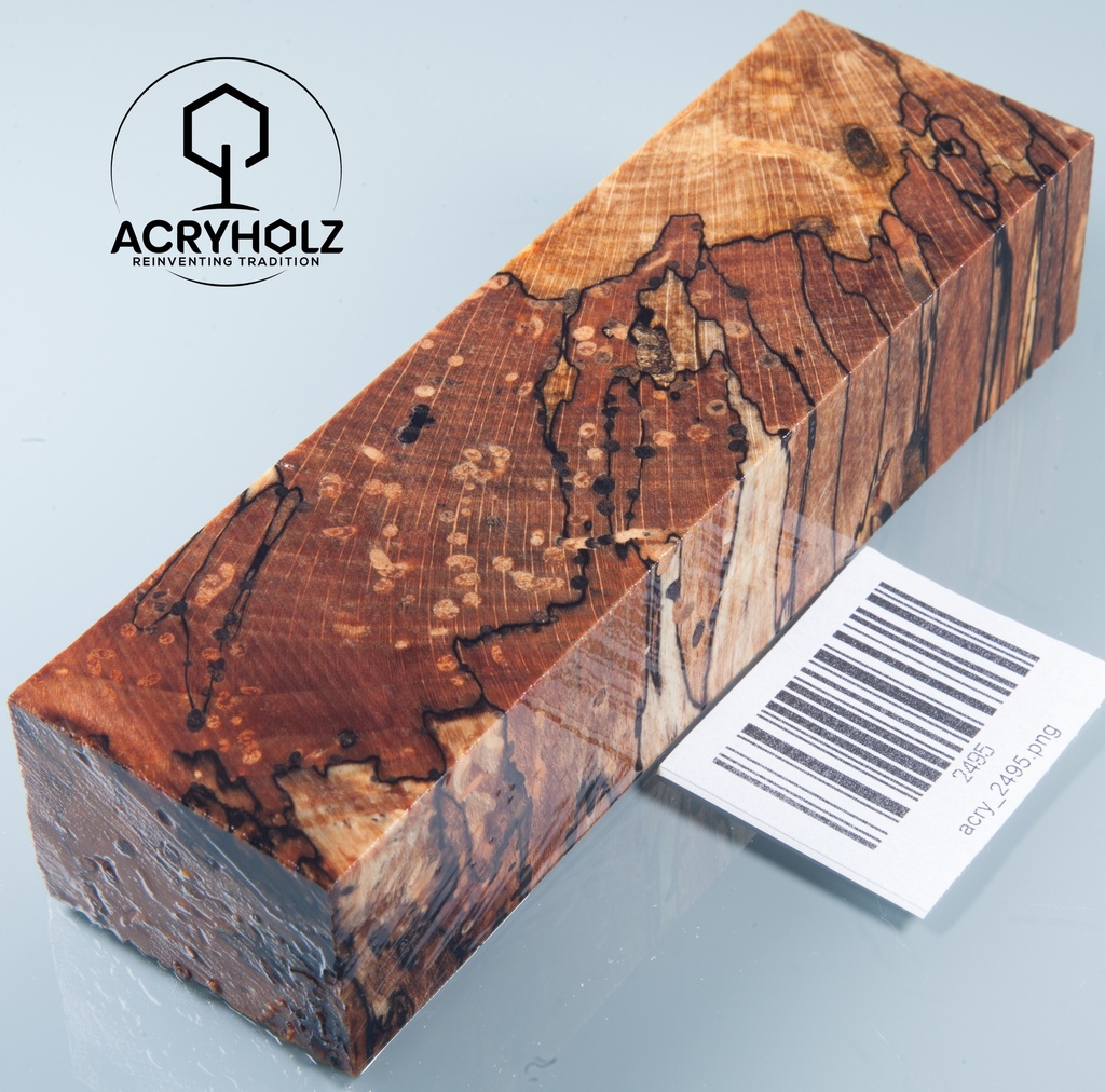 Buche gestockt stabilisiert Griffblock | 140x40x30 | Messergriff 2495