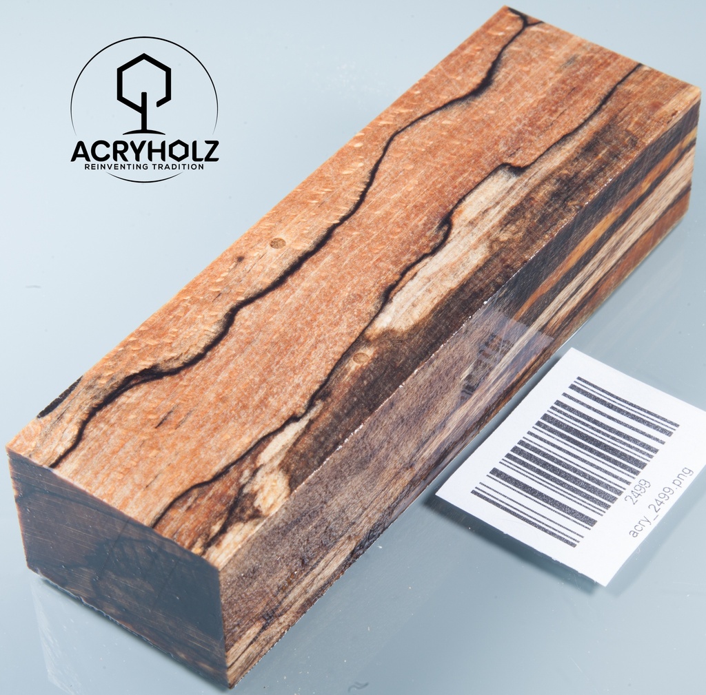 Buk Spalted Stabilizowany Blok na Rękojeść | 140x40x30 | Rękojeść Noża 2499