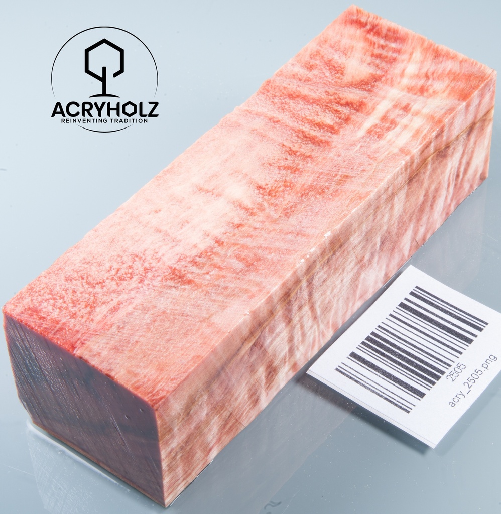 Radica di Castagno Blocco per Manico Stabilizzato | 130x40x35 | ACRYHOLZ | Manico per Coltello | 2505