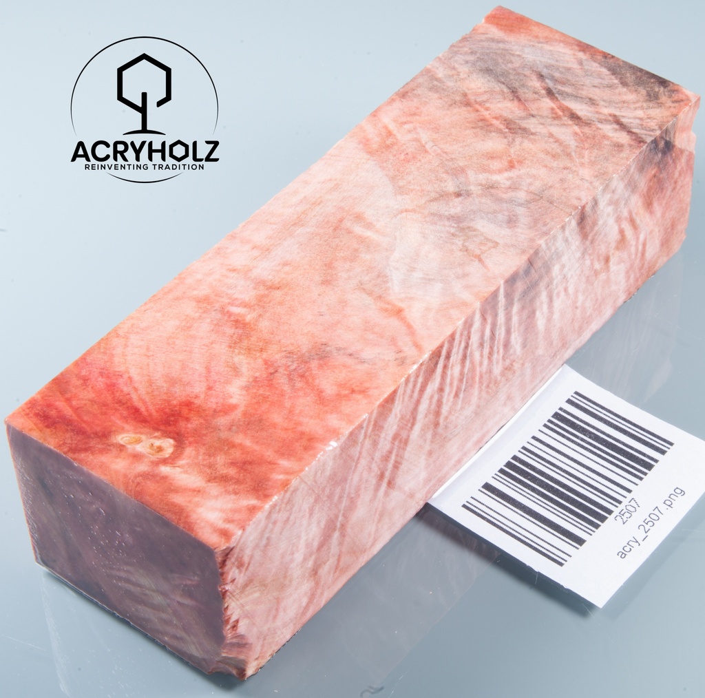 Chestnut Burl Handle Block Stabilized | 130x40x35 | ACRYHOLZ | Knife Handle | 2507