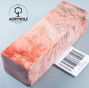 Kastanie Maser Griffblock stabilisiert | 130x40x35 | ACRYHOLZ | Messergriff | 2507