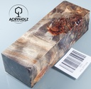 Pappel Maser stabilisiert Griffblock | 130x45x35| ACRYHOLZ | Messergriff 2510