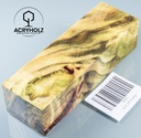 Álamo Burl Estabilizado Bloque para Mango | 130x40x30 | ACRYHOLZ | Mango de Cuchillo 2515