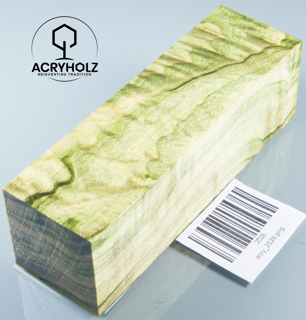 Poplar Burl Stabilized Handle Material | 135x40x40 | ACRYHOLZ | Turning Wood 2526