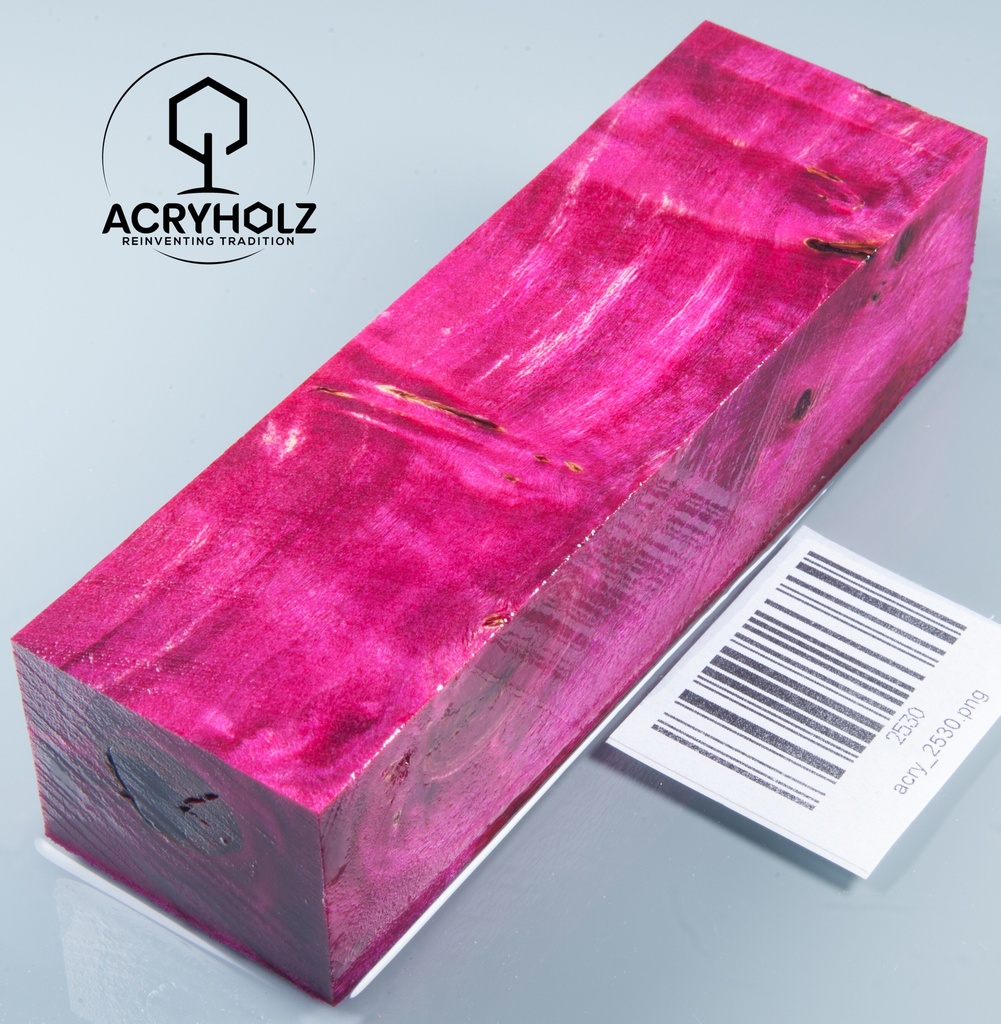 Poplar Burl Stabilized Handle Block | 130x40x30 | ACRYHOLZ | Knife Handle 2530