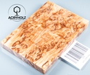 Birke Maser Griffschalen stabilisiert | 120x40x10 | acryholz | Messergriff | 2544 (Kopie)