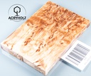 Birke Maser Griffschalen stabilisiert | 120x40x10 | acryholz | Messergriff | 2649