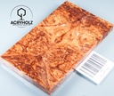Radica di Acero Guancette per Manico Stabilizzato | 140x40x10 | acryholz | Manico per Coltello | 2651