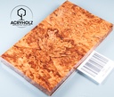 Ahorn Maser Griffschalen stabilisiert | 140x40x10 | acryholz | Messergriff | 2652