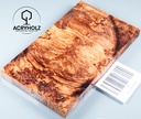 Ahorn Maser Griffschalen stabilisiert | 140x40x10 | acryholz | Messergriff | 2654