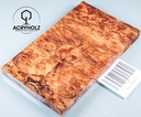 Ahorn Maser Griffschalen stabilisiert | 140x40x10 | acryholz | Messergriff | 2656