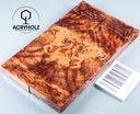 Maple Burl Handle Scales Stabilized | 140x40x10 | acryholz | Knife Handle | 2657