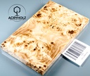 Pappel Maser Griffschalen stabilisiert | 140x40x10 | acryholz | Messergriff | 2664