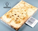 Pappel Maser Griffschalen stabilisiert | 140x40x10 | acryholz | Messergriff | 2665