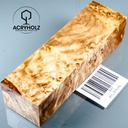 Pappel Maser stabilisiert Griffblock | 140x40x30| ACRYHOLZ | Messergriff 2670