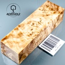 Pappel Maser stabilisiert Griffblock | 140x40x30| ACRYHOLZ | Messergriff 2671