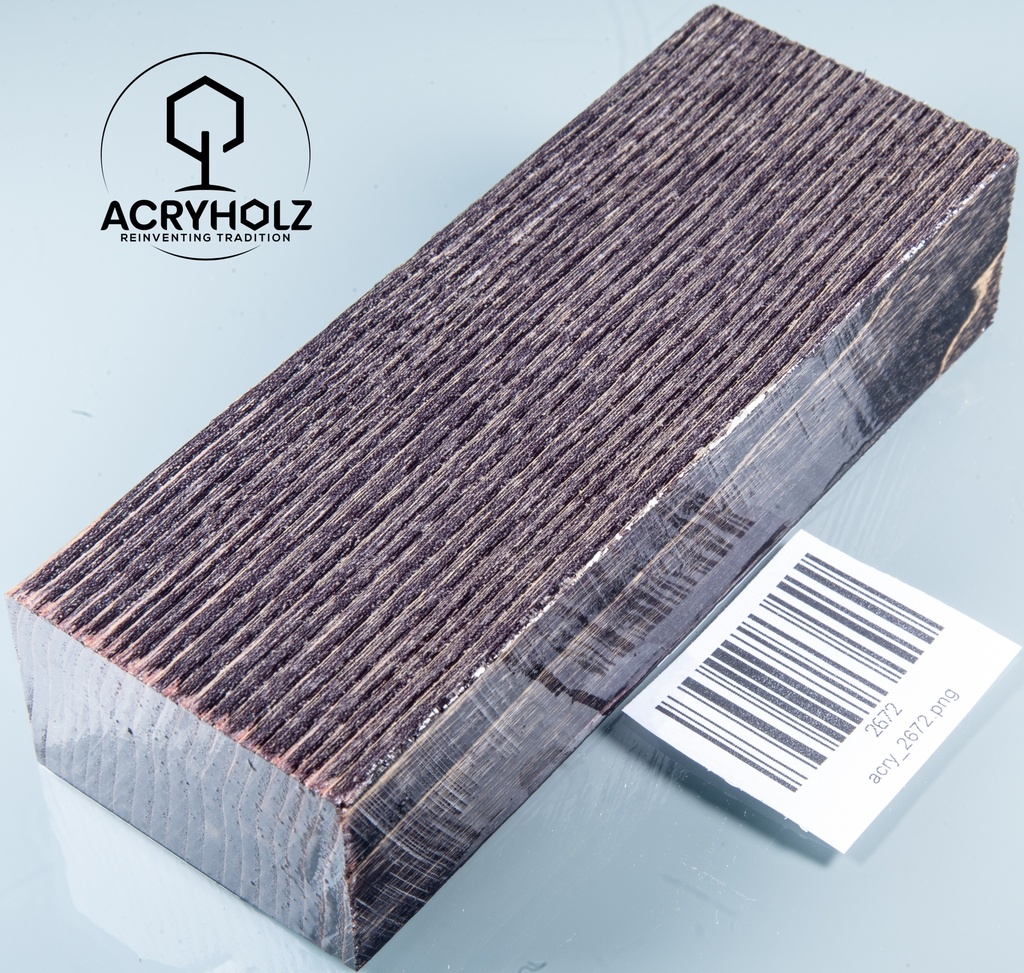 Ash Handle Block Black Stabilized | 140x50x30 | acryholz | 2672