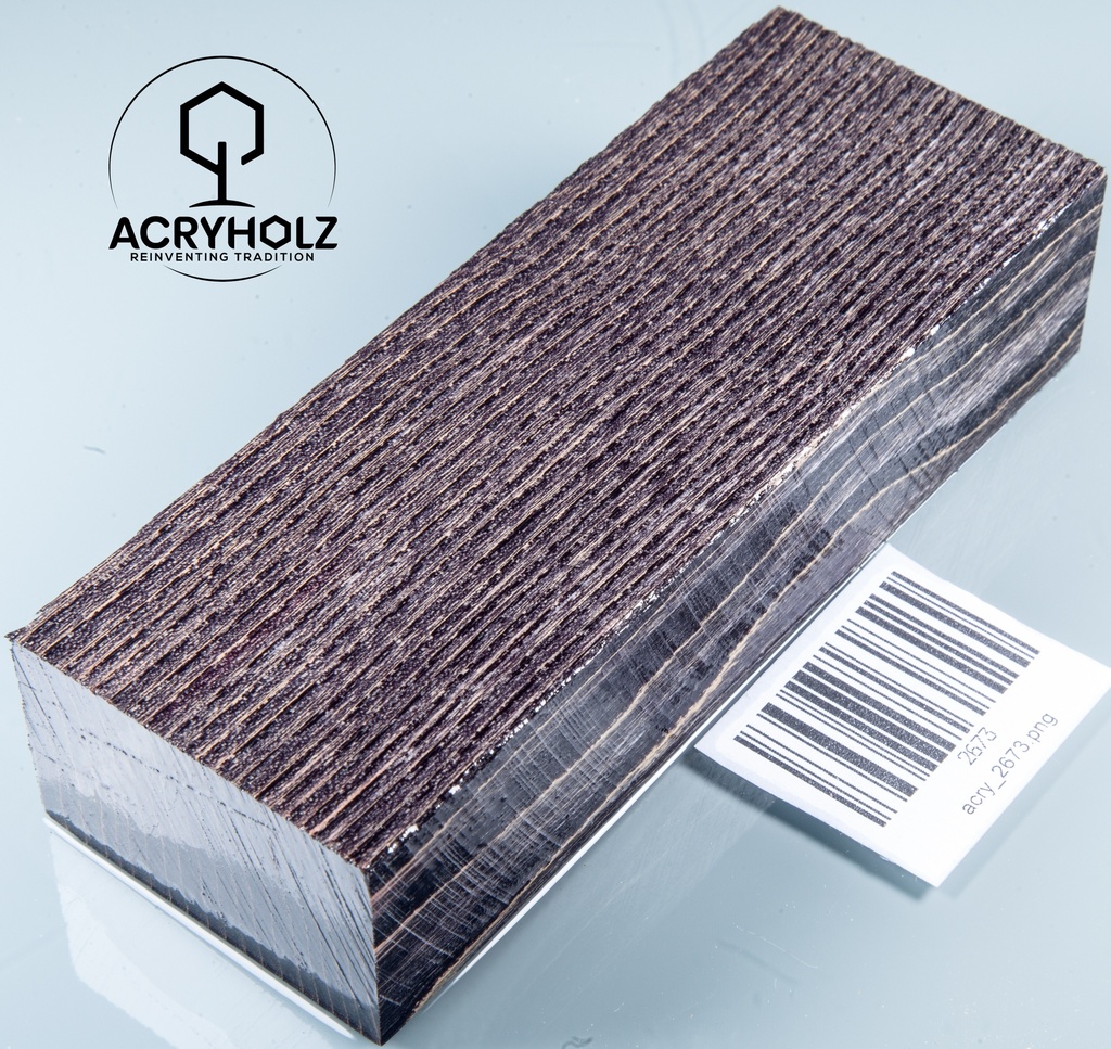 Esche Griffblock schwarz stabilisiert | 140x50x30 | acryholz | 2673