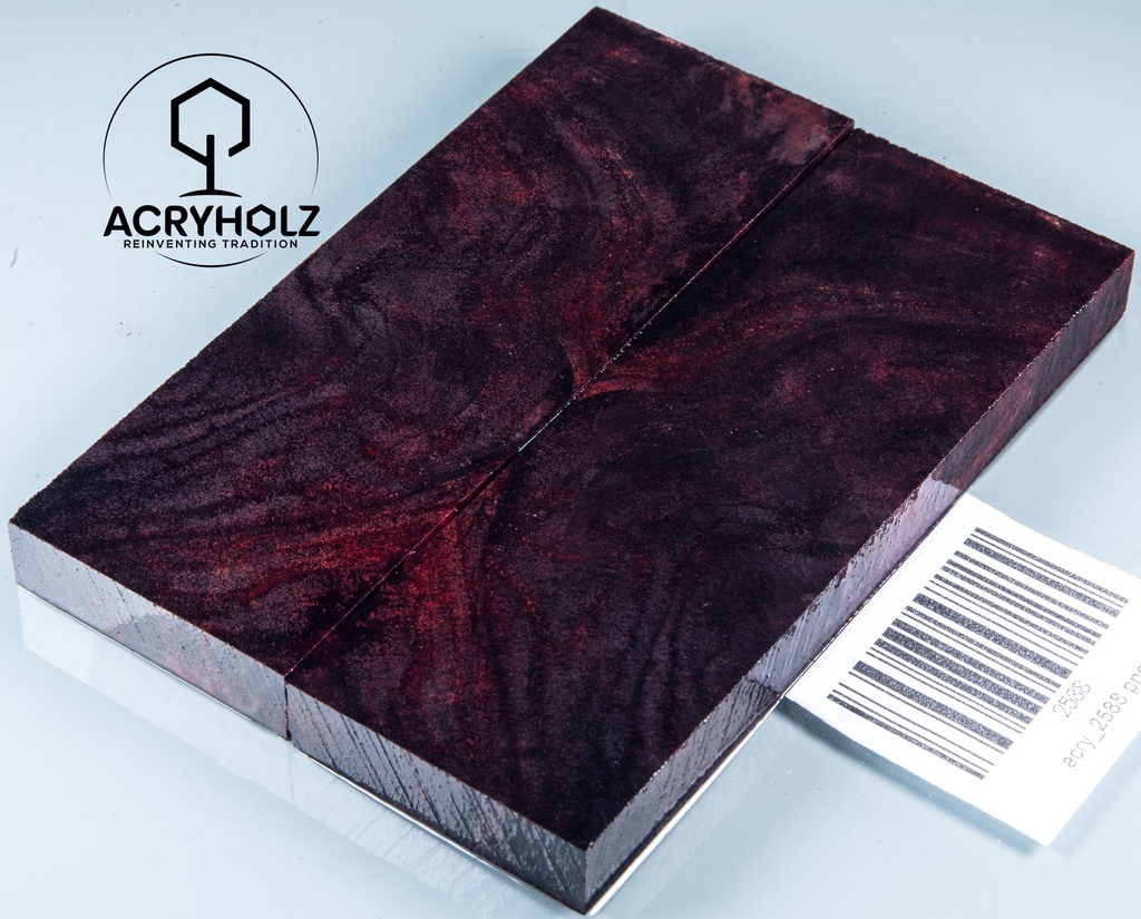 Pappel Griffschalen stabilisiert | 120x40x10| ACRYHOLZ | Messer | Griffholz 2588