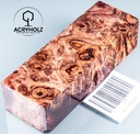 Pappel Maser stabilisiert Griffblock | 120x40x30| ACRYHOLZ | Messergriff 2599