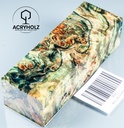 Pappel Maser stabilisiert Griffblock | 120x40x30| ACRYHOLZ | Messergriff 2612