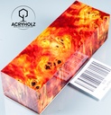 Pappel Maser stabilisiert Griffblock | 120x40x30| ACRYHOLZ | Messergriff 2636