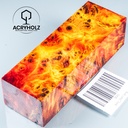 Pappel Maser stabilisiert Griffblock | 120x40x30| ACRYHOLZ | Messergriff 2641