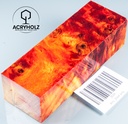 Pappel Maser stabilisiert Griffblock | 120x40x30| ACRYHOLZ | Messergriff 2644