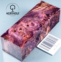 Pappel Maser stabilisiert Griffblock | 120x40x30| ACRYHOLZ | Messergriff 2722