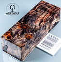 Pappel Maser stabilisiert Griffblock | 120x40x30| ACRYHOLZ | Messergriff 2735