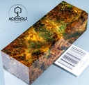 Ahorn Maser Griffblock stabilisiert | 120x40x30 | acryholz | 2688