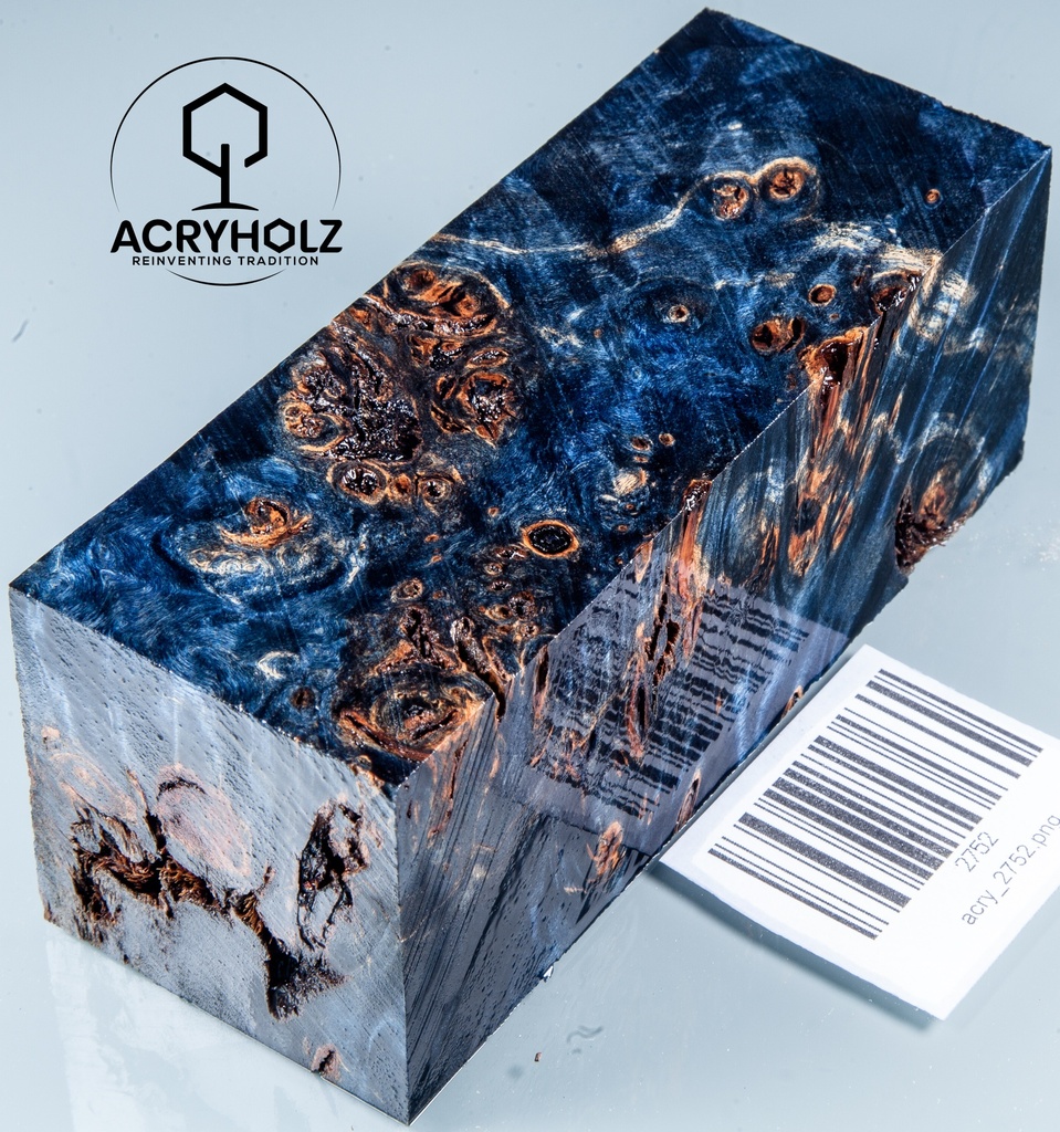 Álamo Burl Estabilizado Madera para Tornear | 120x45x45 | ACRYHOLZ | 2752