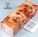 Pappel Maserholz | Stabilisiertes Griffholz 120x40x30 Messergriff ACRYHOLZ 2757